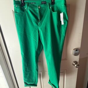 Talbots Women's Vibrant Green Ankle Jeans